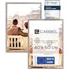 CABBEL confezione doppia (set di 2) cornice 40x50 cm, Grigio (Calcestruzzo), robusta cornice in legno MDF, plexiglass infrangibile,