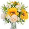 Luabue Bouquet di Fiori Artificiali Primavera Girasole Peonie
