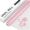 IModeur Plotter - Pellicola vinile rosa lucido, 30,5 cm x 244 cm, per Cricut, Silhouette Cameo e altre macchine da taglio