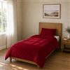 Homebliss Copripiumino Microfibra Parure Letto 150x220 + 45x75 1PCS, Bordeaux