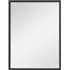 HOMCOM Specchio Bagno Parete Rettangolare con Ganci, Specchio da Camera in Vetro e MDF, 60x80 cm, Nero