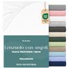 Twinzen Dreamzie Lenzuolo con Angoli Matrimoniale 150 x 190/200 cm - Angoli da 35 cm per Materassi Spessi - 100% Microfibra di Poliestere - Bianco, Certificato Oeko Tex