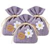 DAHI 18 Pezzi Sacchetti Juta per Confetti, Sacchettini Bomboniere Portaconfetti 10 x 14 cm, Vuoti per Lavanda, Sacchetti Regalo in Stoffa Piccoli, Sacchetto per Matrimonio Comunione Battesimo Natale