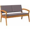 vidaXL Panchina da Giardino Olio Naturale Legno di Acacia Massello, Mobili da Giardino e terrazza, Set Moderno per Rilassarsi all'aperto con Stile