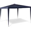 Bakaji Gazebo da Giardino 3x3 mt Struttura Tubolare in Metallo Telo di Copertura in Tessuto PE Impermeabile Facile Montaggio con Giunture a Scatto Ideale per Terrazzo Campeggio Stand e Fiere (Blu)