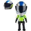 Generico Mini Casco Trasformabile Pilota Nascosti Interno, Divertente Mini Casco Moto Trasformabile, Cascos Pieghevole con Personaggi Pilota Nascosti, Cascos Moto Trasformabiles Decorazioni Novità