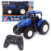 Toyland® 1:24 Trattore radiocomandato blu in scala con luci e ricarica USB - Batteria ricaricabile inclusa - Veicolo da gioco agricolo per interni ed esterni