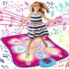 SunLin Tappetino da Ballo, Gioco di Danza Giocattolo Regalo per Bambini Ragazze, Tappeto da Ballo con luci a LED, Volume Regolabile, Musica Integrata, 3 Livelli di Sfida (3-12 Anni) Dance Game Toy