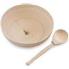 Ulanik Set di legno per ordinare ciotola e cucchiaio, giocattoli Montessori da 1 anno, gioco sensoriale bambino, gioco per il conteggio e l'ordinamento dei colori apprendimento — 12 pz