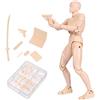 AXXHOTHO Action Figure Body-Kun in PVC per S H Figuarts con scatola per artisti, strumenti da disegno (colore)