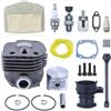 YhFiaS Kit pistone cilindro da 50 mm Collettore di aspirazione filtro aria carburante adatto for parte motosega H 372 371 365 362 503939372 503814502