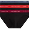 Tommy Hilfiger Uomo Slip Hipster Confezione da 3 con Fascia con Logo, Nero (Fre Rd/AE Sea/RAS Ju), XS