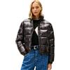 Tommy Jeans Donna Piumino Essential Lucido, Nero (Black), XS