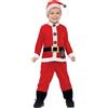 SMIFFYS Costume Babbo Natale per neonato, Rosso e bianco, con tuta e cappello Halloween