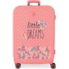 Enso Little dreams Valigia media rosa 48x70x28 cm ABS rigido Chiusura TSA integrata 79L 4,32 kg 4 doppie ruote
