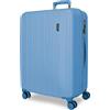 MOVOM Wood Large Denim Valigia 53x78x31 cm Rigido ABS Chiusura TSA Integrata 108L 4.8kg 4 Doppie Ruote Estensibile