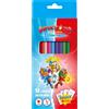DOHE - Matite Colorate (12 pz.) - Disegno, Colorare e Dipingere, Matite in Legno per Bambini, 12 Colori Vivaci, 4 Fogli da Colorare, Mina Spessa Anti-Rottura, Materiale Scolastico - SuperThings