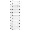 SONGMICS Scarpiera a 10 Scomparti, Scaffale Componibile in Plastica, Armadietto Portascarpe Fai da Te con Ante e Martelletto, Mobiletto Porta Scarpe, Bianco LPC10W