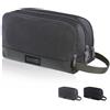 Coronel Tapiocca - Beauty case da viaggio per uomo | Borsa da toilette compatta con 3 scomparti, ideale per viaggi, lavoro, sport o vacanze, grigio, Ideale per viaggi o sport