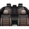 FUNEAER Coprisedili Auto Universale per Volkswagen Amarok,Auto Set Coprisedili 5 Posti Set Completo Lusso Nappa Copertura di Protezione in Pelle(Caffè)