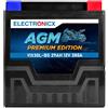Electronicx YIX30L-BS AGM Batteria Moto 12V 30Ah - Avviamento 380A CCA, sigillata, senza manutenzione, compatta, resistente alle vibrazioni - per moto, quad, ATV, trattorini, motoslitte e touring