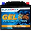 Electronicx GEL 53030 Batteria Moto 12V 29Ah 300A - Starter gel sigillato senza manutenzione, antivibrazione e a prova di perdite - per moto, quad, scooter, ATV, jetski e trattorini