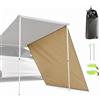 JCSRYD Parete Estensiva per Tendalino di Veicolo, Parete per Tenda Auto in Tessuto Oxford 420D Resistente allo Strappo, Pannello Impermeabile UPF 50+ per Campeggio(Beige,250x200cm/8.2x6.6ft)