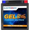 Electronicx Batteria moto GEL YB10L-A2 12V 11Ah 135A CCA - batteria avviamento senza manutenzione, sigillata, compatta, resistente alle vibrazioni- ideale per scooter, quad e moto