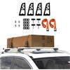 OMAC Ladungsbegrenzer Lastanschläge compatibile con Barre Portatutto Einstellbar 4X + 2X (3m Gürtel) Set - Auto Aludachträger Load Stopper Transportsysteme Lastanschläge