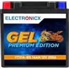 Electronicx GEL YTX14-BS Batteria Moto 12V 14Ah 200A - Starter affidabile per moto, scooter, quad, ATV - Compatta 151×87×145 mm, senza manutenzione, sigillata, anti-perdita, duratura