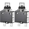 Clyxgs CLDIY - Interruttore termico, 98, serie 10A, 125/250 VAC, reset per interruttore con morsetti a collegamento rapido e copertura dei tasti impermeabile, 32 VDC, 2 pezzi