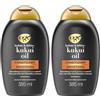 OGX Kukui Oil Balsamo per capelli crespi, 385 ml (Confezione da 2)