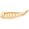 BESPORTBLE Vassoio per Sushi a Forma di Barca in Legno, Stile Giapponese, per Servire Sushi in Ristoranti a Casa, Pratico e Decorativo