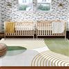 Tappeti Design Tappeto Grande per Cameretta Linee oro di lusso verde chiaro verde menta fresca,per camera letto decorazione della casa rug-200 * 300cm (6.6ft x 9.8ft)