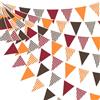 pinkblume Festone decorativo per feste autunnali in tessuto a quadretti, 9 m, colore bordeaux, arancione, marrone, bandierine, bandierine per autunno, Ringraziamento, raccolto, compleanno, matrimonio, baby