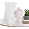 BommFu Stampo Per Candela In Silicone Angelo | Stampo Per Candele Fatto A Mano Fai-da-te | Candele A Forma Di Angelo Stampi Per Fusione Per Ornamenti Artigianali Candela Profumata - Forme Diverse