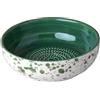 Beamel Home Piatto Grattugia in ceramica fatta a mano design decorativo utensili cucina arte funzionale stoviglie artigianali (Jade, medio)