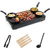 COSTWAY 1000 W Barbecue Elettrico da Tavolo, Griglia Antiaderente