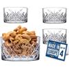 NORDIC SCHILLER Set di 4 ciotole rotonde da dessert in vetro Premium, 210 ml, 100% senza piombo, Coppe per gelato, Set di ciotole decorative in vetro, Tazze da dessert, Ciotole per budino