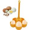Generic Bollitore per uova,Portauovo in silicone a 5 griglie con manico anti-scottatura - Porta uova in silicone lavabile per cuocere le uova, pentola bollente, mensola a vapore per stufa