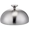 Desiumite Coperchio a cupola in acciaio inox, 22 cm, per fondere bistecche, formaggio e cottura a vapore di verdure, mantiene i piatti caldi per cucinare, barbecue (22 cm)