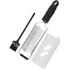 LearnLyrics Grattugia per formaggio in acciaio inossidabile, grattugia in acciaio inossidabile,Affettatrice resistente alla ruggine | Affettatrice ergonomica Zester per limone, patate, verdure,