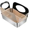 Nivofu Teglia Forno Rettangolare in Acciaio Inox 304 con Tappetino in Silicone, Stampo Pane in Cassetta 21x12,7x5 cm, Piccola Tortiera per Plumcake, Lasagne e Brownies, Lavabile in Lavastoviglie