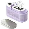 Generic Macchina Per Ghiaccio 500ML, 8 Cubetti In 10 Minuti, Macchina Per Ghiaccio Portatile Da Banco Con Funzionamento Con Un Tocco & Sbrinamento Semplice, Funzione Silenziosa, Piccola Macchina Per G purple