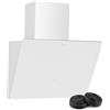 Klarstein MaxAir - Cappa da Cucina, 50cm, Cappa Inclinata, Controllo Touch, 183-336 m³/ora, Efficienza Energetica A++, LED, Silenziosa: 50 dB, Bianco, Scarico & Ricircolo