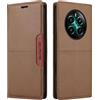 NETANY Compatibile Custodia per telefono Realme 12 Plus 5G/ 12 4G / Realme 12+ 5G,con patta in pelle PU, custodia con chiusura magnetica con supporto Custodia protettiva antiurto in pelle (Marrone)