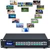 Yinker 2U Matrice HDMI 16x16 4K@30Hz con GUI Web, Estrazione Audio 3.5mm e Telecomando IR, Switcher e Splitter da Rack, Porte RS232+LAN, EDID, HDCP, APP, Chip di Qualità Broadcast