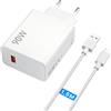 JiCghemg Caricatore rapido USB-C da 90 W per Xiaomi, compatibile con Xiaomi 15T Pro, 15 Ultra, 15, 14, 17 Utra, 14 13 Ultra, Poco F7 X7 Pro, per Redmi K80, K70E, Turbo 4, Turbo 3, con cavo USB-C da 1,5 m 6 A
