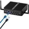 HISTTON Mini PC N100, Intel Alder Lake N100 (3.4 GHz), 8 GB DDR4 RAM 256 GB NVMe SSD, Mini PC Senza Ventola Windows 11 Pro, WiFi6,BT5.2,USB 3.0,Triplo Display 4K, Mini PC Industriale Doppia LAN