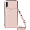 Paekear PekaTech Custodia con Collana per Samsung Galaxy A50 / A30S / A50S con Cordino e Porta Carte, Cover Portafogli di Pelle PU [Antiurto] [AntiGraffio] [Antiscivolo] con Cordino Case con Laccio Tracolla